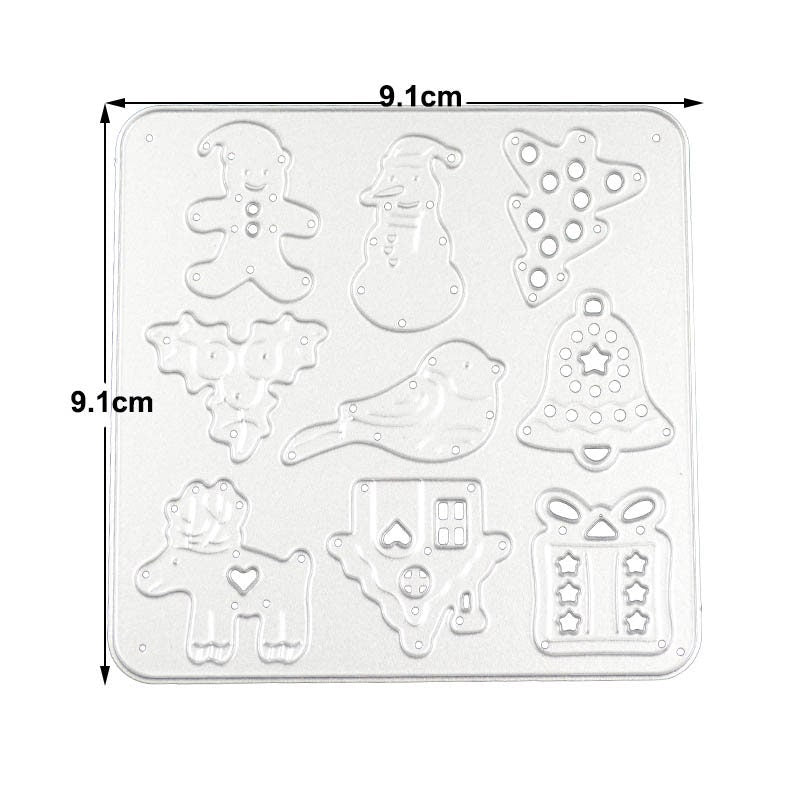 Christmas Ornament Metal Cutting Dies for Holiday Cards