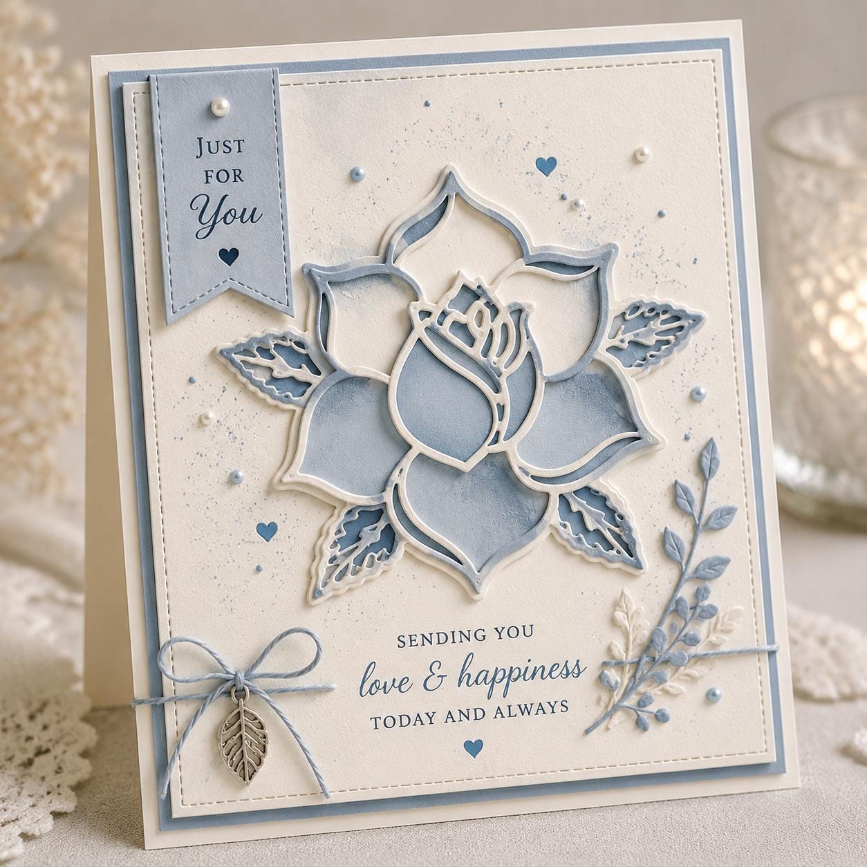 Rose Bud Metal Cutting Die, Floral Stencil for Scrapbook Cards
