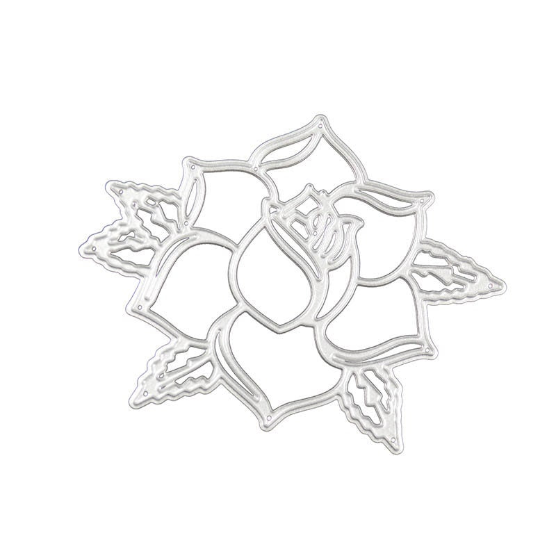 Rose Bud Metal Cutting Die, Floral Stencil for Scrapbook Cards
