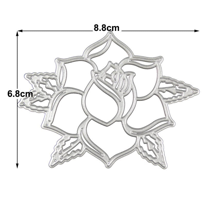 Rose Bud Metal Cutting Die, Floral Stencil for Scrapbook Cards