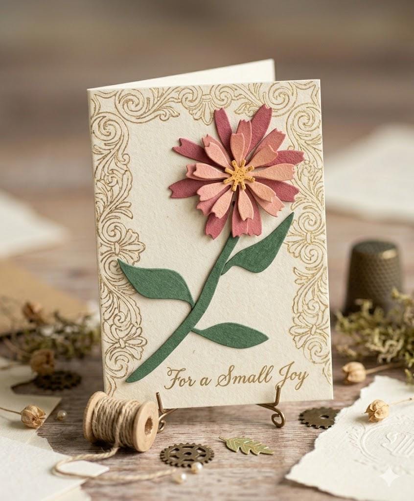Chrysanthemum Metal Cutting Dies for Card Making and Scrapbooking, Steel Floral Die Cut Template