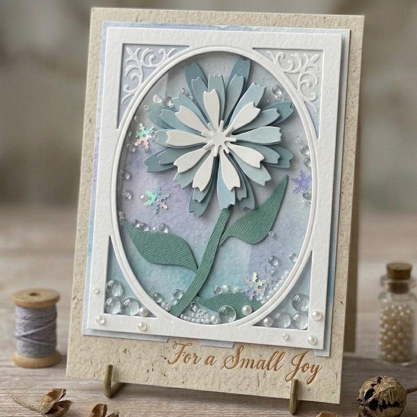 Chrysanthemum Metal Cutting Dies for Card Making and Scrapbooking, Steel Floral Die Cut Template