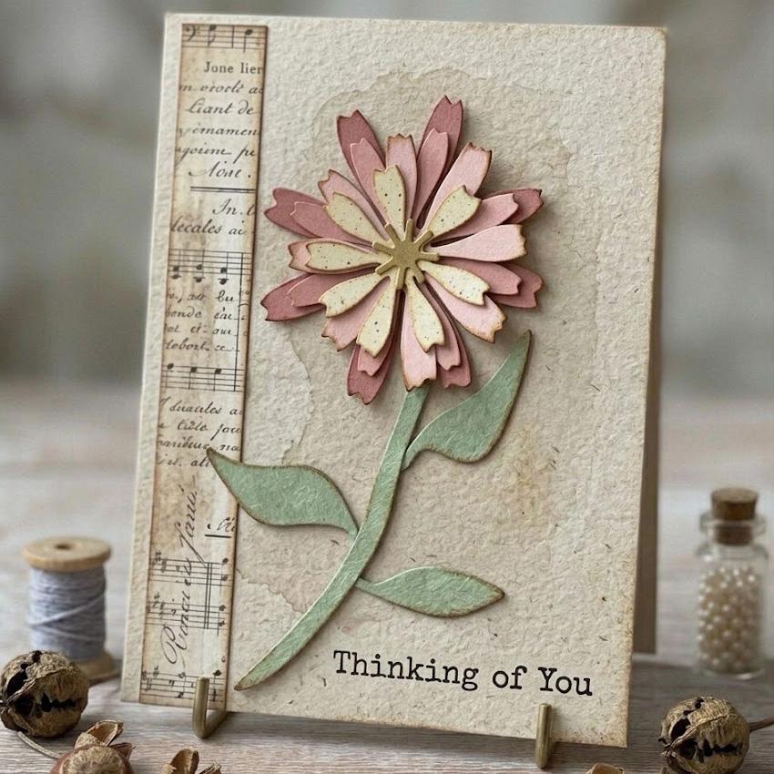 Chrysanthemum Metal Cutting Dies for Card Making and Scrapbooking, Steel Floral Die Cut Template