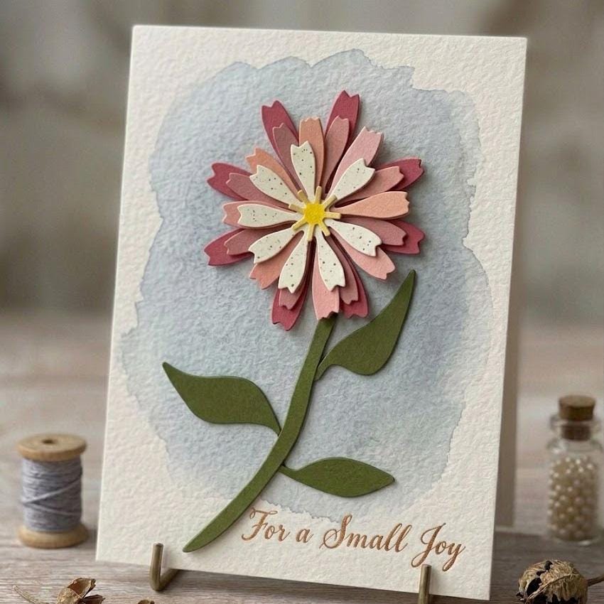 Chrysanthemum Metal Cutting Dies for Card Making and Scrapbooking, Steel Floral Die Cut Template