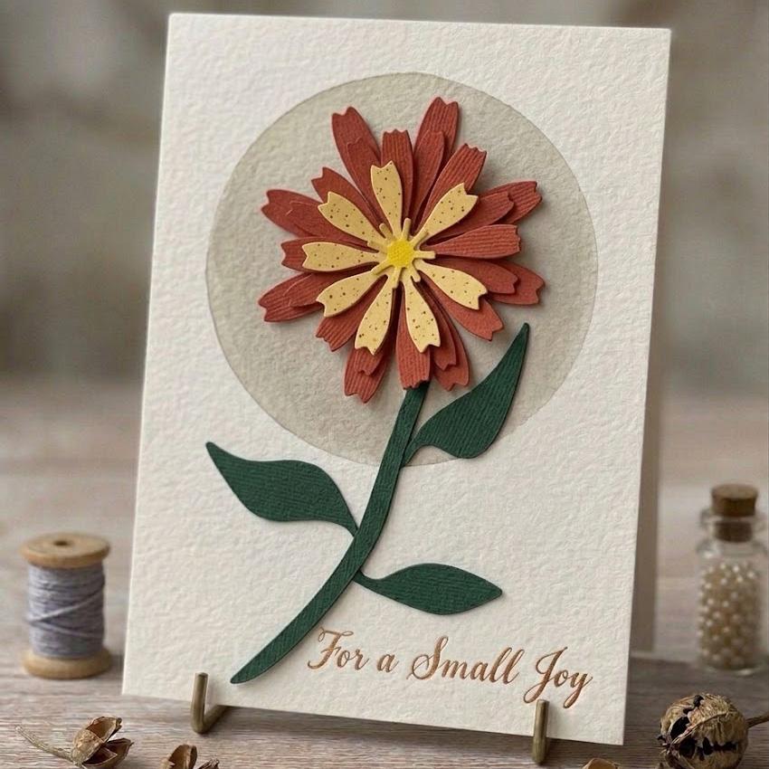 Chrysanthemum Metal Cutting Dies for Card Making and Scrapbooking, Steel Floral Die Cut Template
