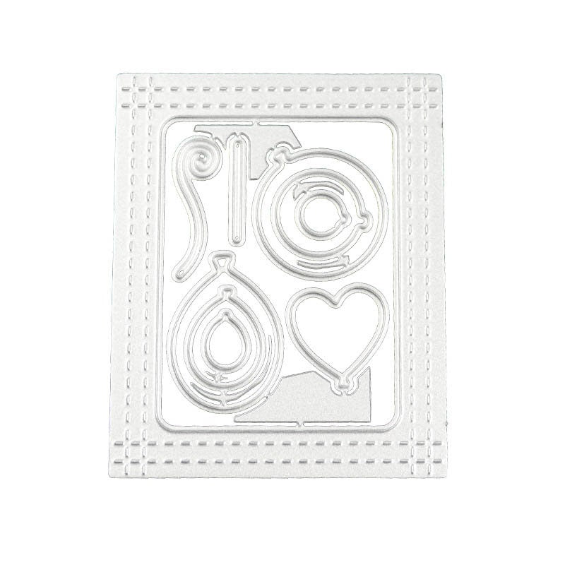 Balloon Metal Cutting Die Set for Birthday Cards and Party Crafts