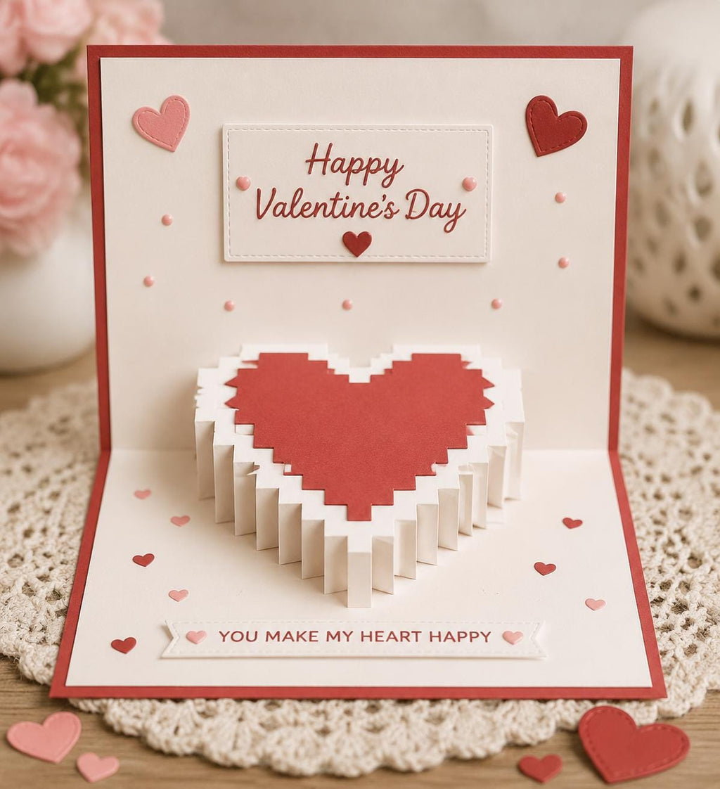 Pop Up Heart Metal Cutting Die for Cardmaking, Scrapbooking Embossing Craft Template