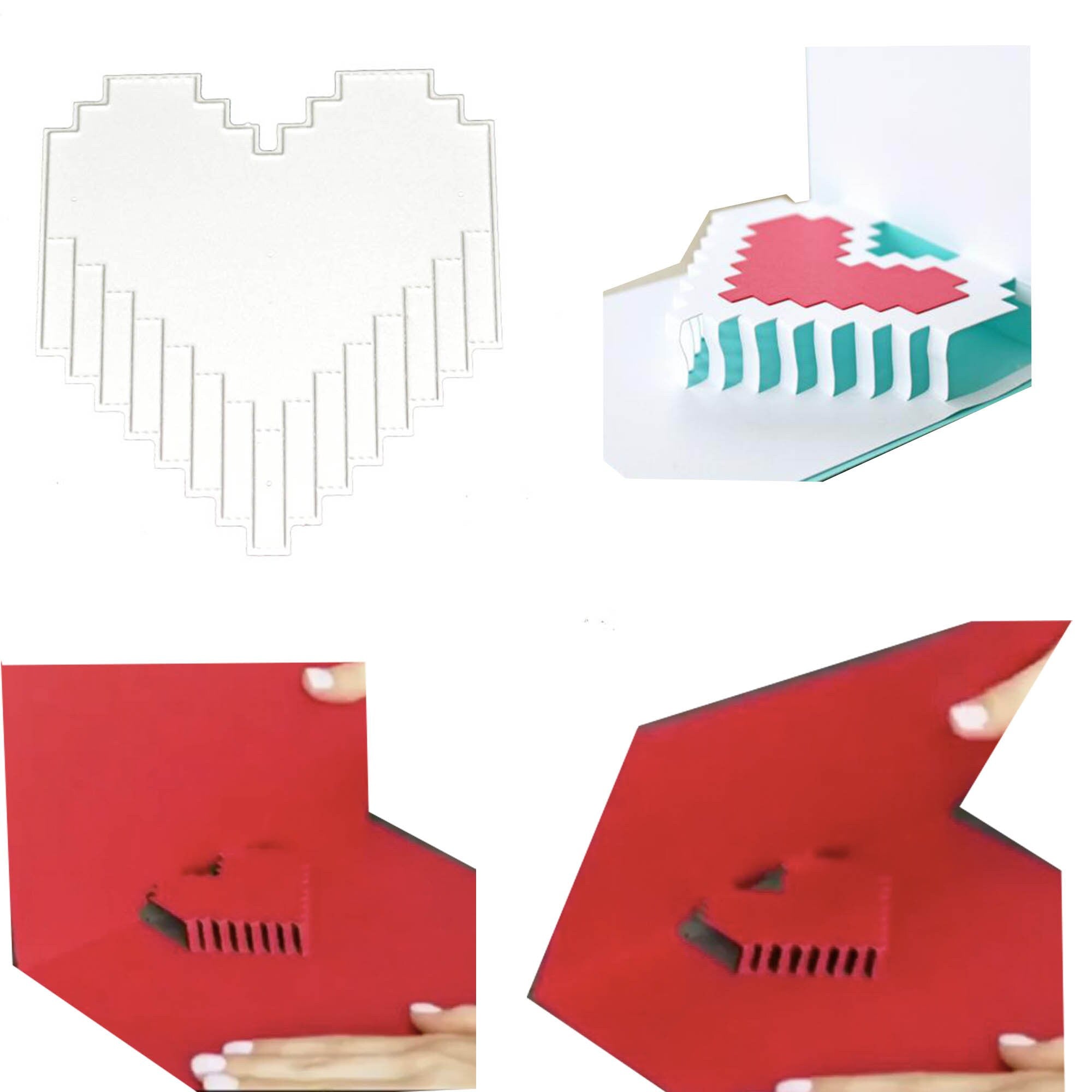 Pop Up Heart Metal Cutting Die for Cardmaking, Scrapbooking Embossing Craft Template
