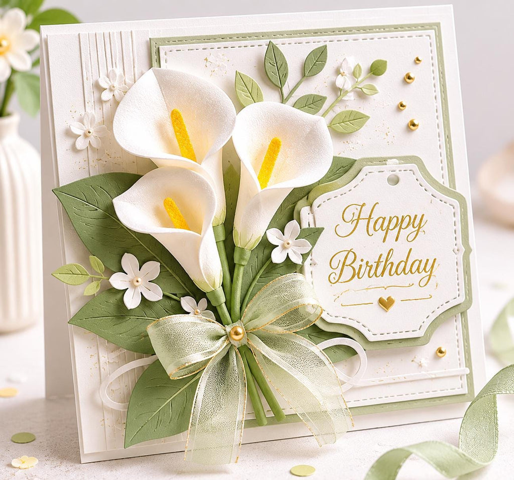 Lily Flower Metal Cutting Die, Steel Stencil for Card Making, Scrapbooking Crafts