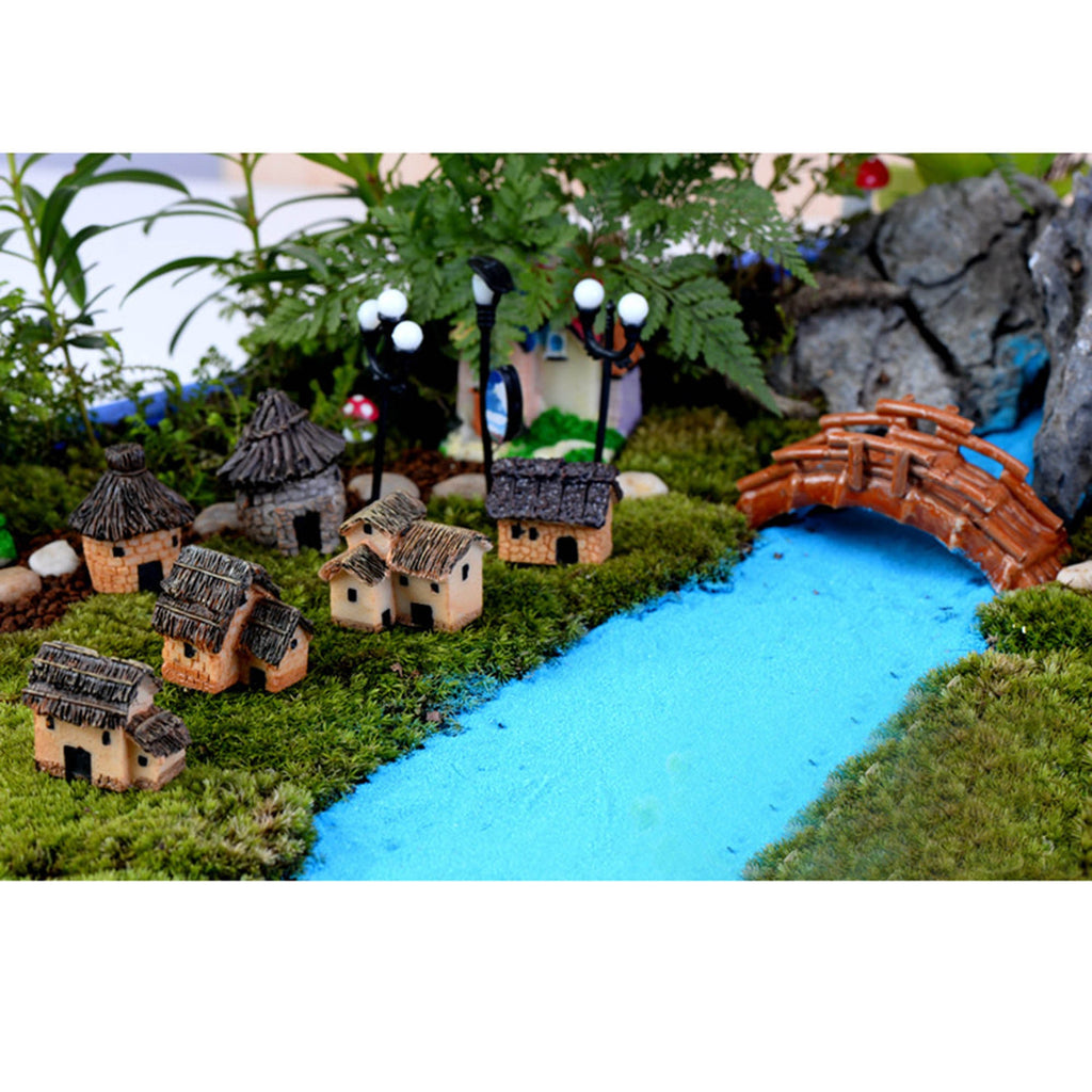 Miniature Resin Fairy Garden House, Tiny Village Hut Figurine