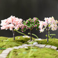 Miniature Blossom Trees for DIY Scenery Landscape, Model Train, Sand Table, Cake Decoration Trees