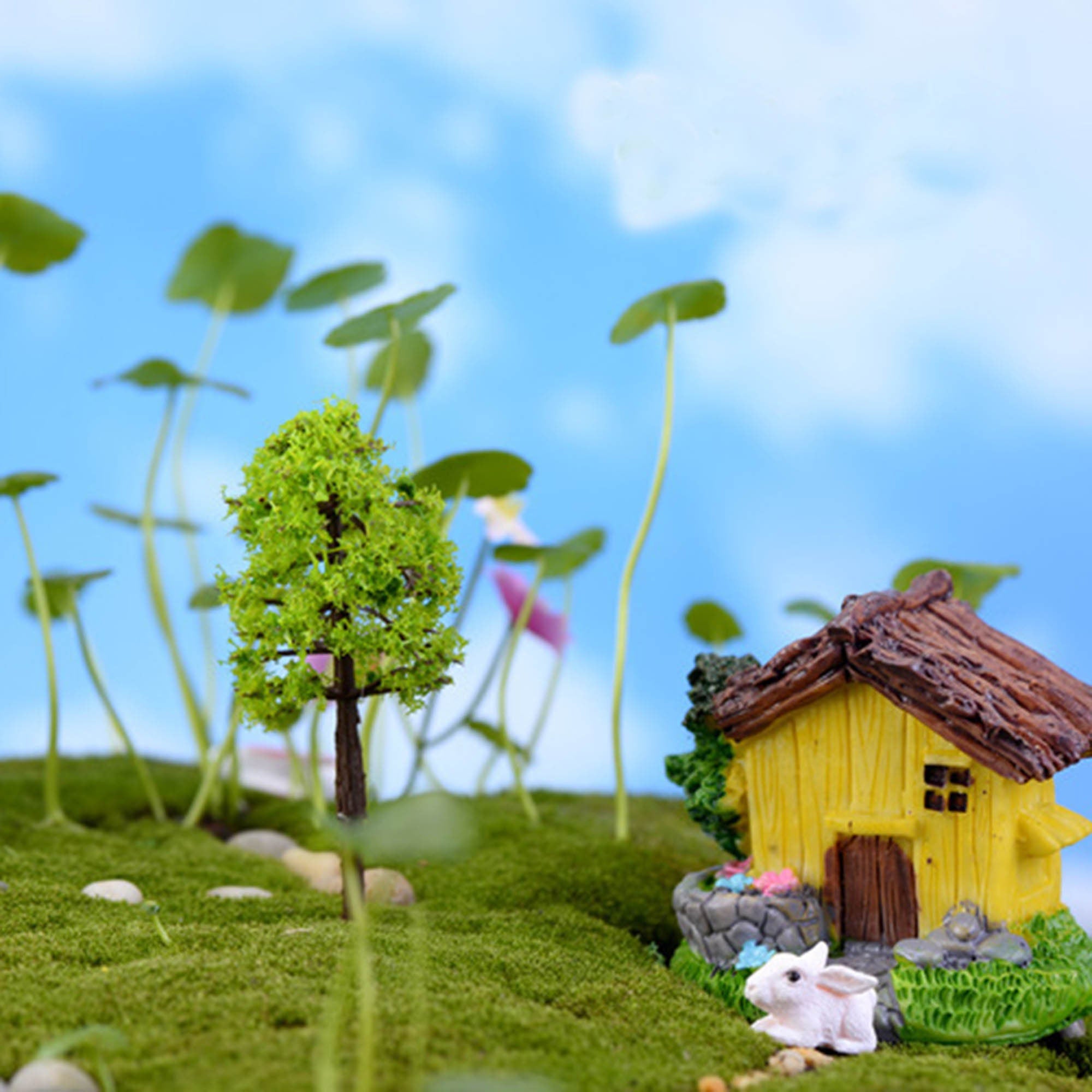 Miniature Blossom Trees for DIY Scenery Landscape, Model Train, Sand Table, Cake Decoration Trees