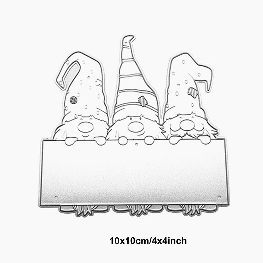 Gnome Trio Panel Metal Cutting Die for Cards and Scrapbooks