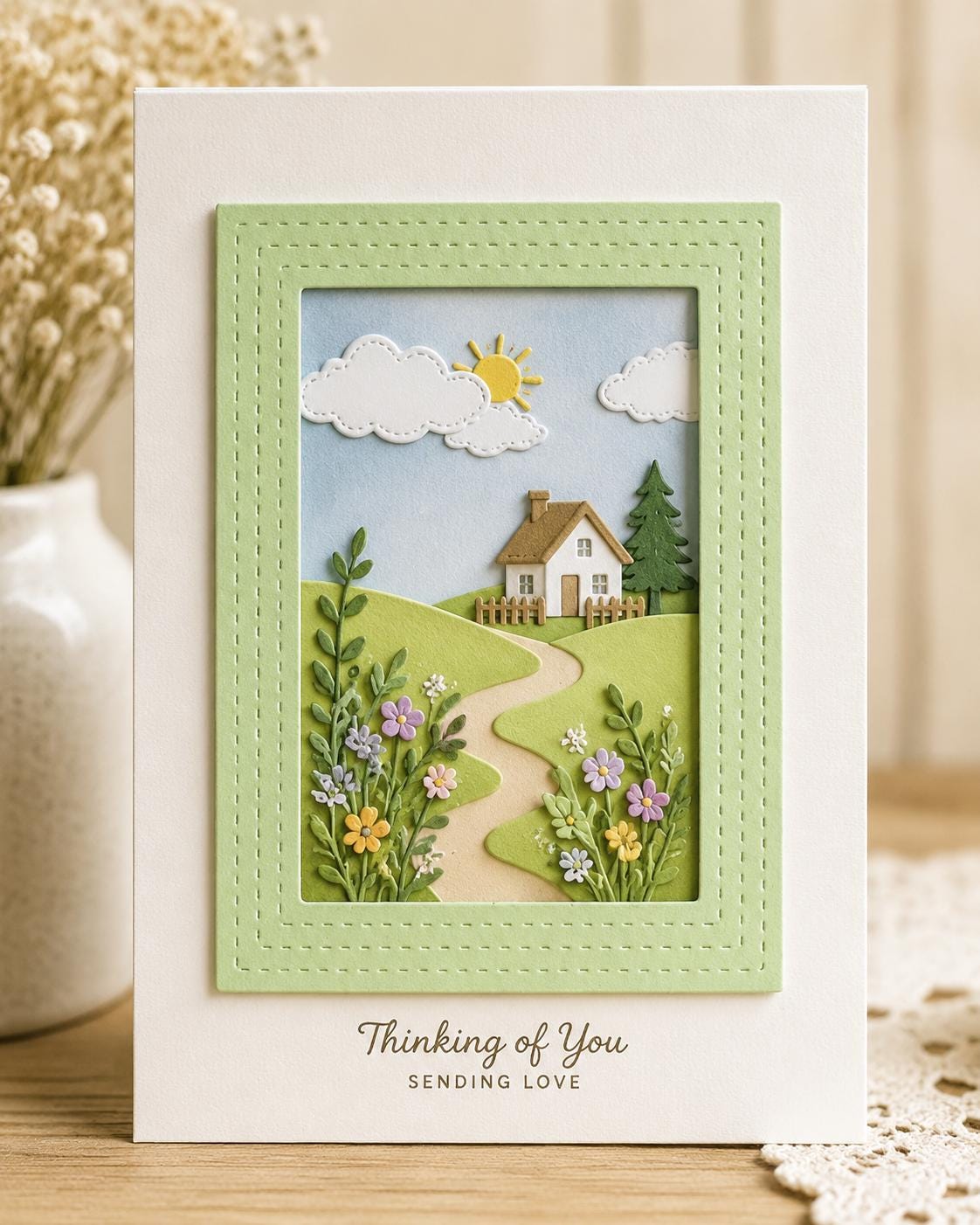 Stitched Frame Metal Cutting Die for Cards and Scrapbooking