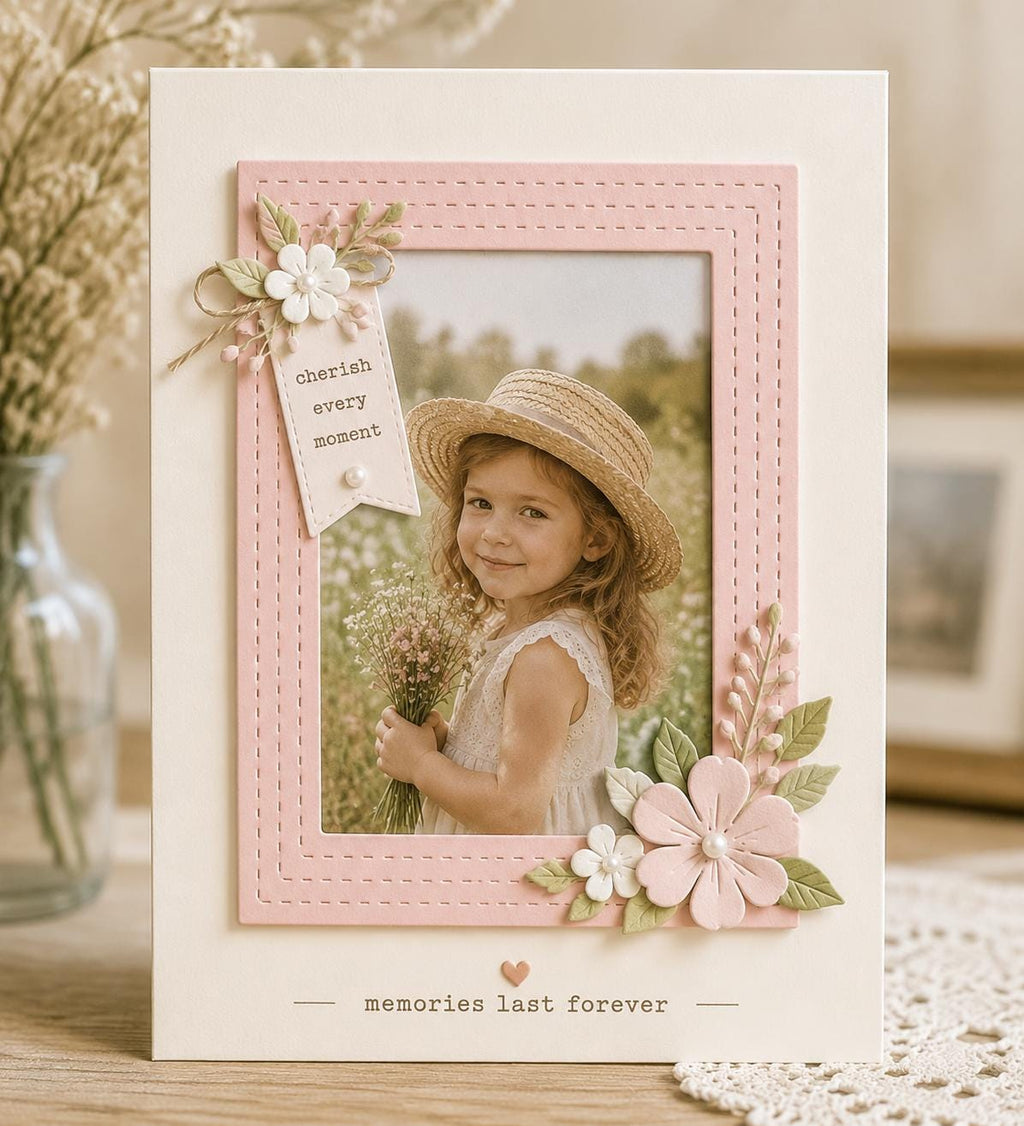 Stitched Frame Metal Cutting Die for Cards and Scrapbooking
