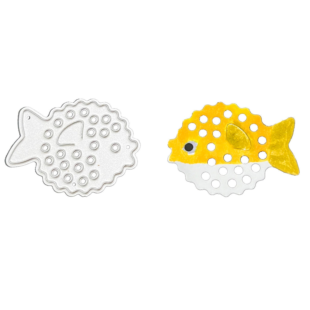 Balloonfish Metal Cutting Die, Fish Embossing Stencil for Scrapbook Cards