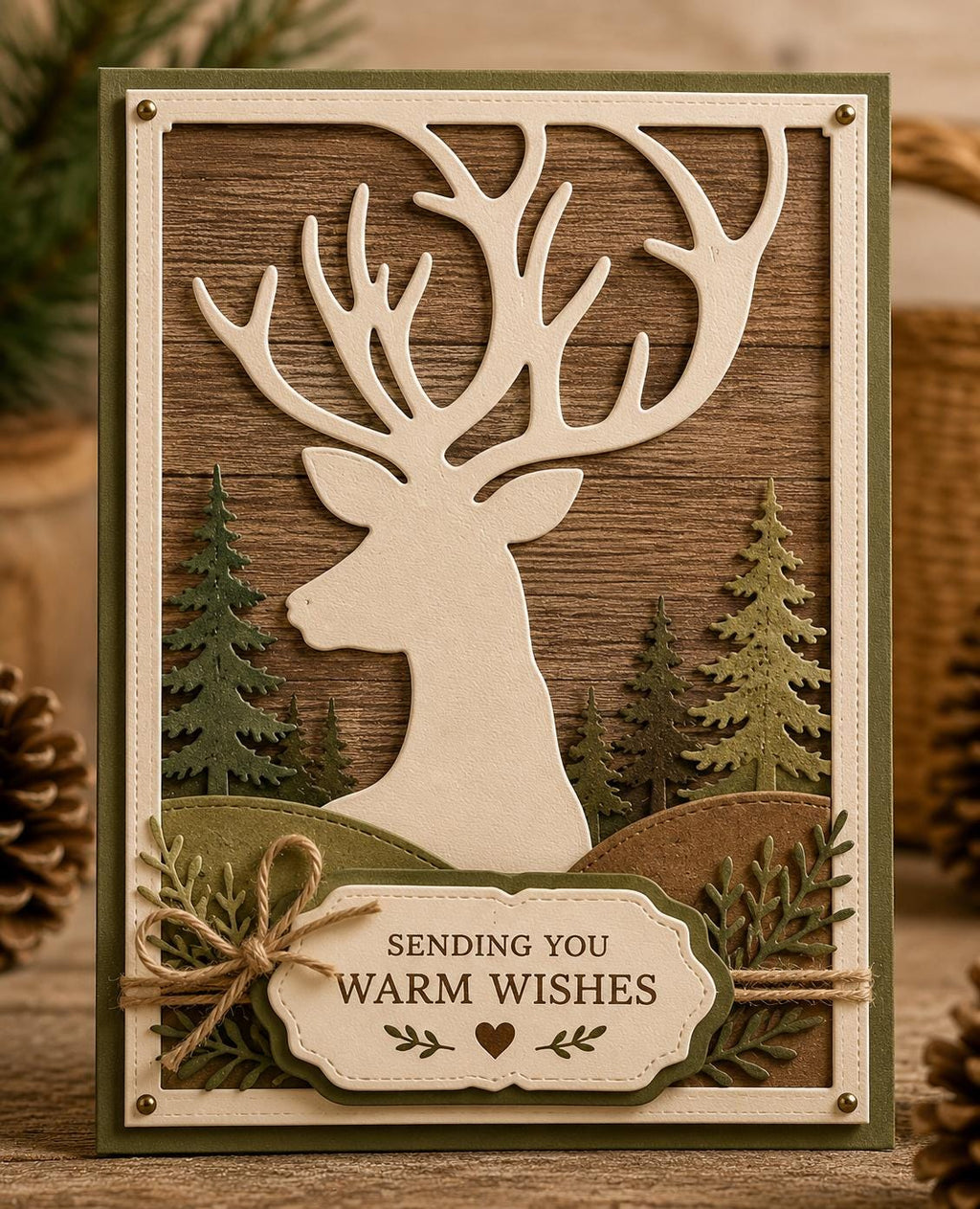 Christmas Deer Metal Die Cut | DIY Scrapbooking Card Making