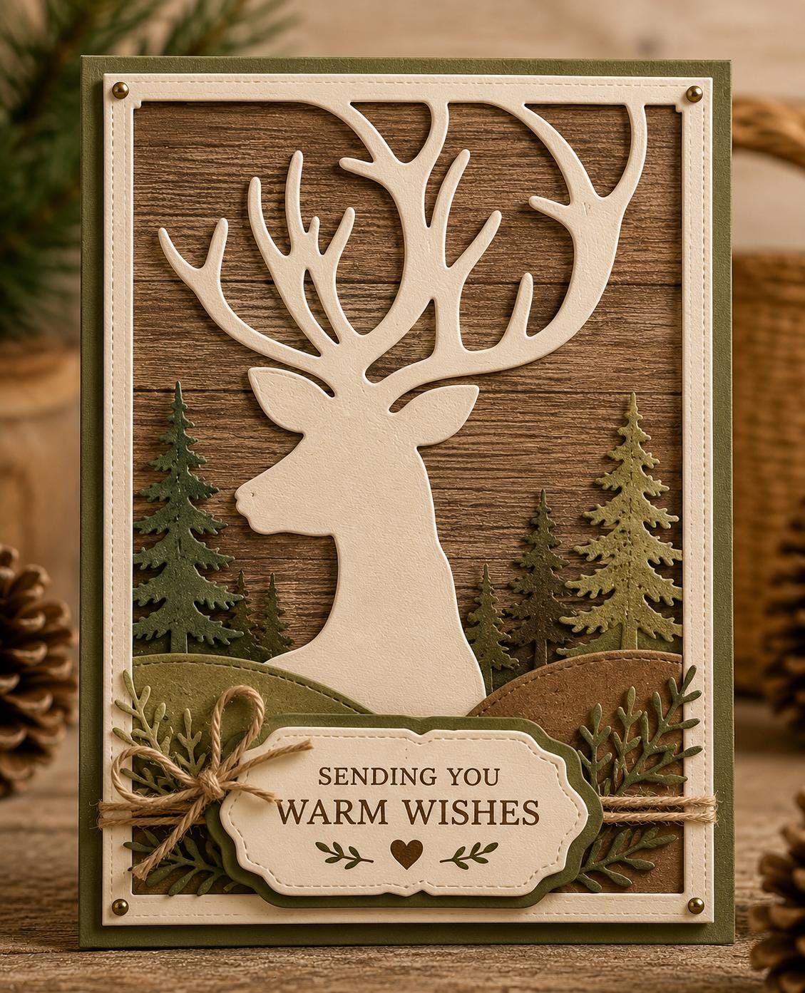 Christmas Deer Metal Die Cut | DIY Scrapbooking Card Making