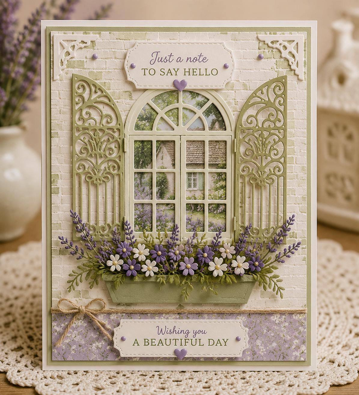 Window with Birds Metal Cutting Die | Scrapbooking, Card Making Craft Tool