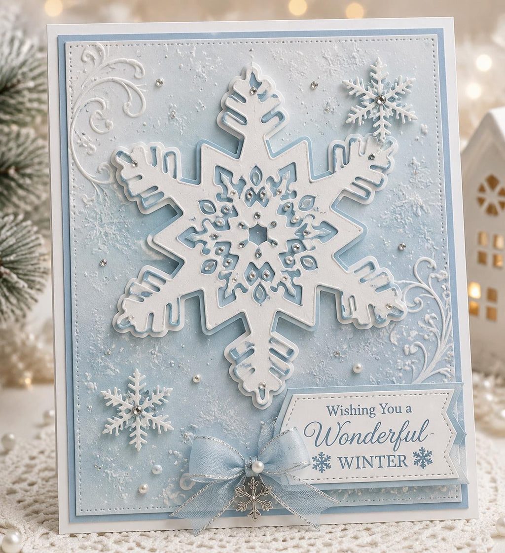Snowflake Metal Cutting Die for Winter and Holiday Cards