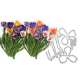Tulip Flower Metal Cutting Dies, Floral Stencils for Scrapbook Cards