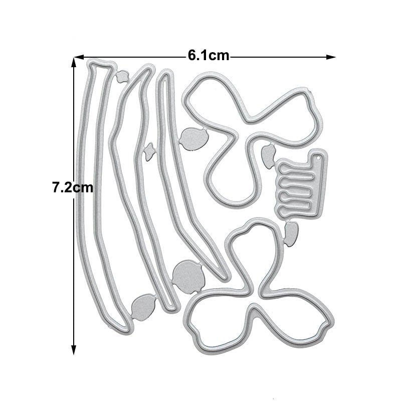 Tulip Flower Metal Cutting Dies, Floral Stencils for Scrapbook Cards