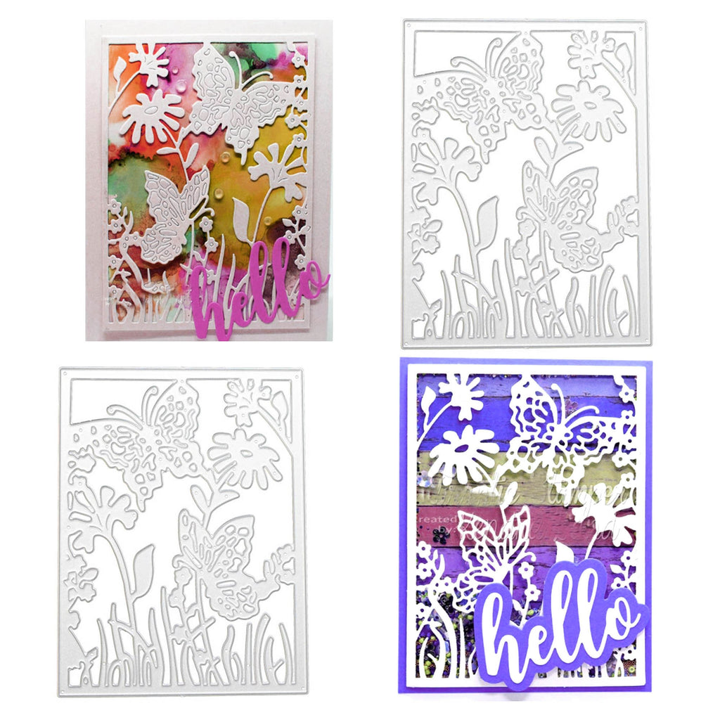 Butterfly Background Metal Cutting Die for Card Making and Scrapbooking Crafts