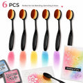 6 Craft Ink Blending Brushes / Black handle Broad Application/ Crafter Color Blend brushes