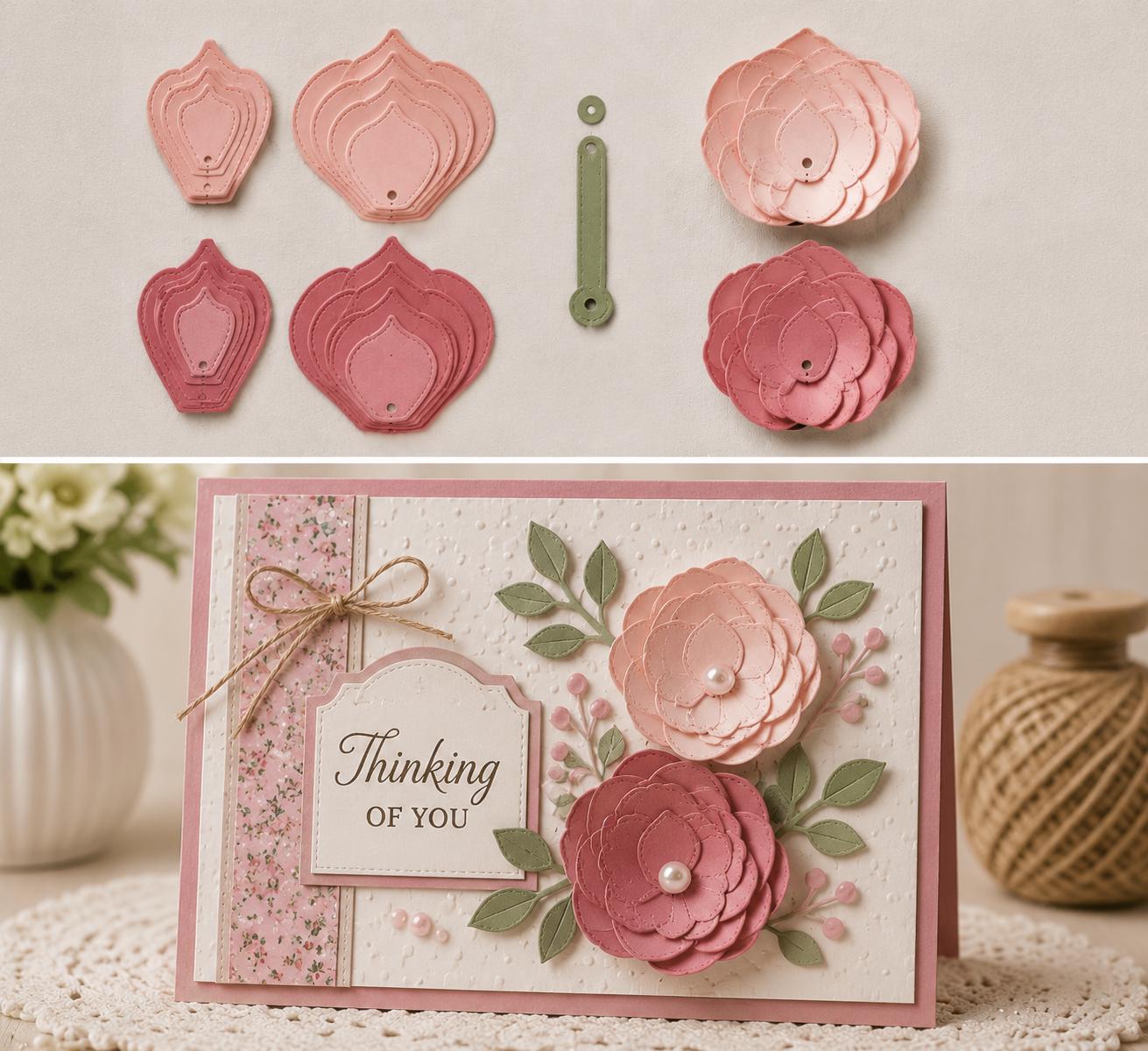 Flower Petals Metal Cutting Dies, DIY Scrapbooking Stencils