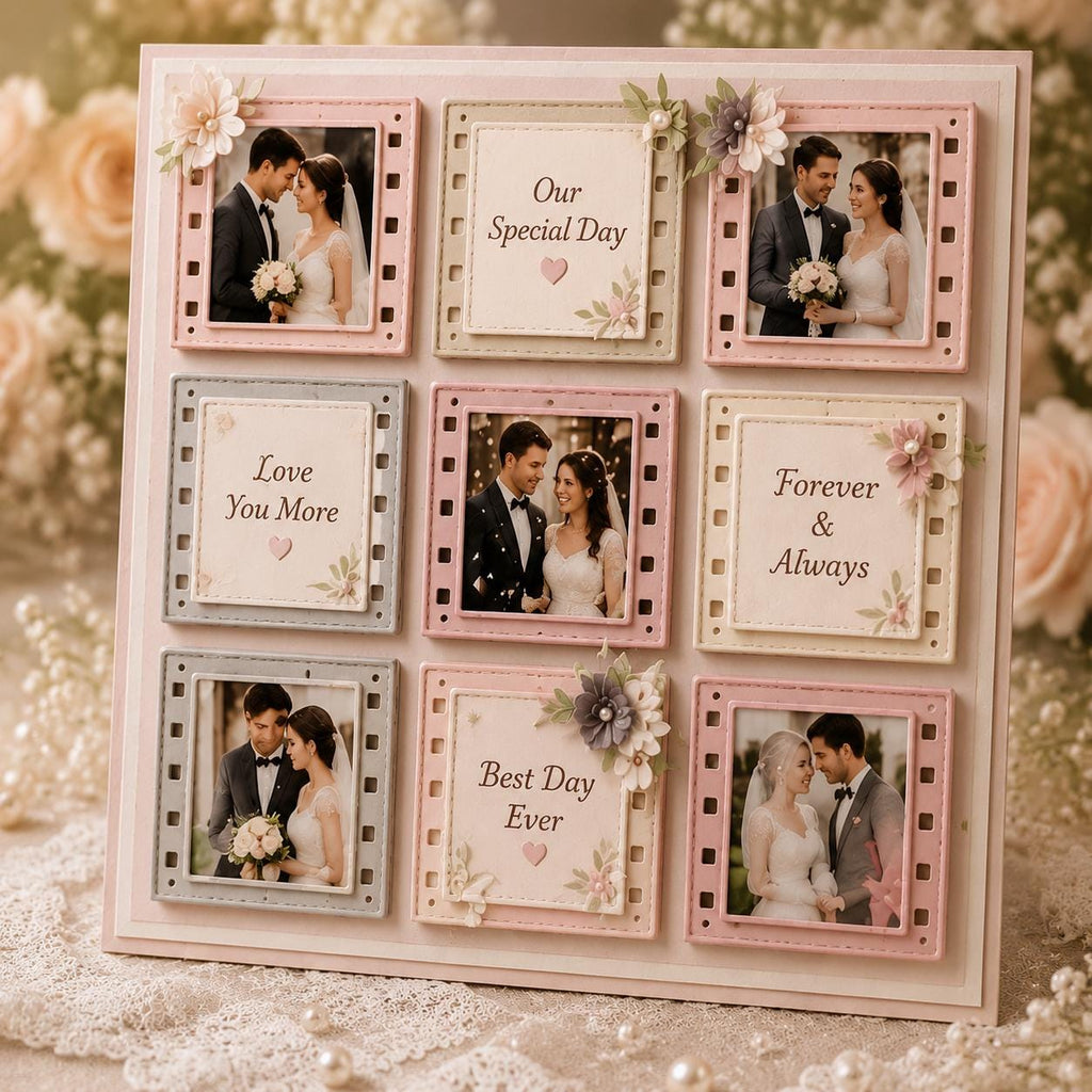 Film Frame Metal Cutting Die, Photo Frame Stencil for Scrapbook Cards