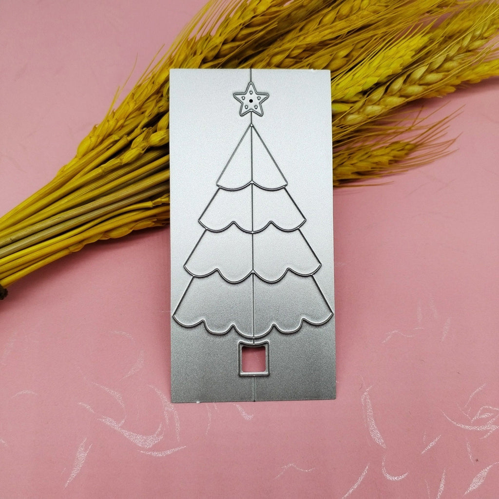 Christmas Tree Metal Cutting Die, Holiday Stencil for Scrapbook Cards