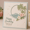 Palm Tree Landscape Metal Die Cut, DIY Scrapbooking