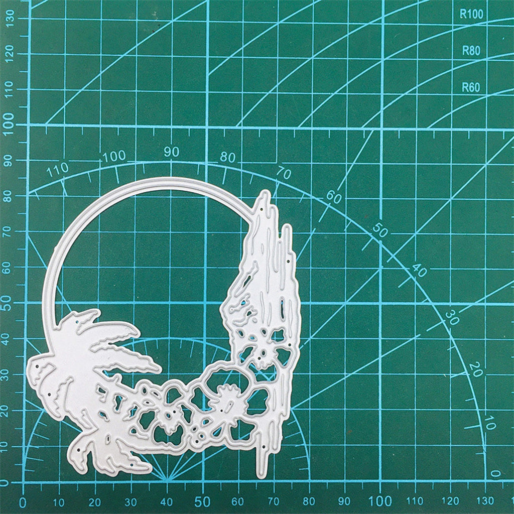 Palm Tree Landscape Metal Die Cut, DIY Scrapbooking