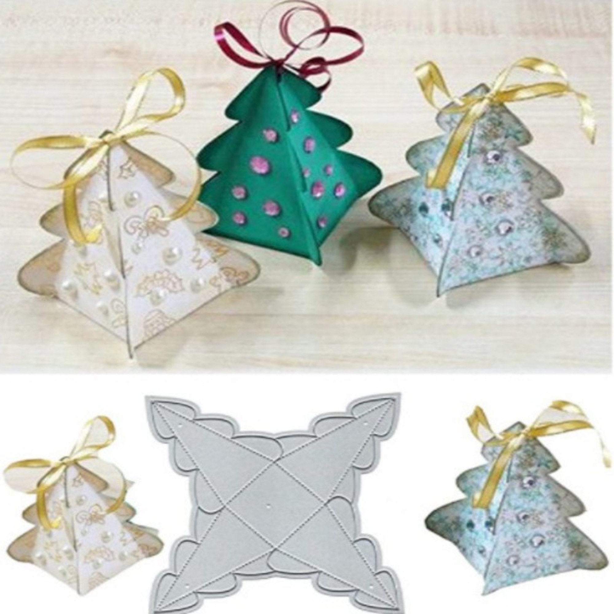 Pyramid Candy Box Metal Cutting Die for Party Paper Crafts
