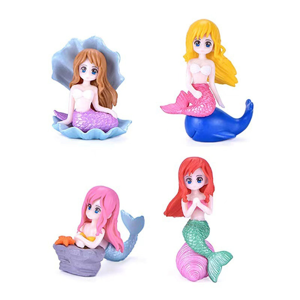 Miniature Mermaid Figurines Set, Fairy Garden Decorations, Craft Accents