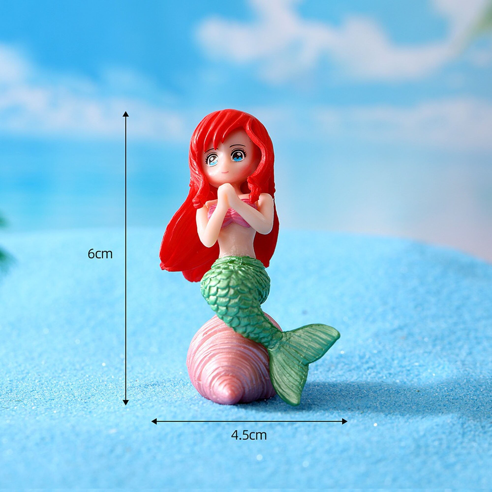 Miniature Mermaid Figurines Set, Fairy Garden Decorations, Craft Accents