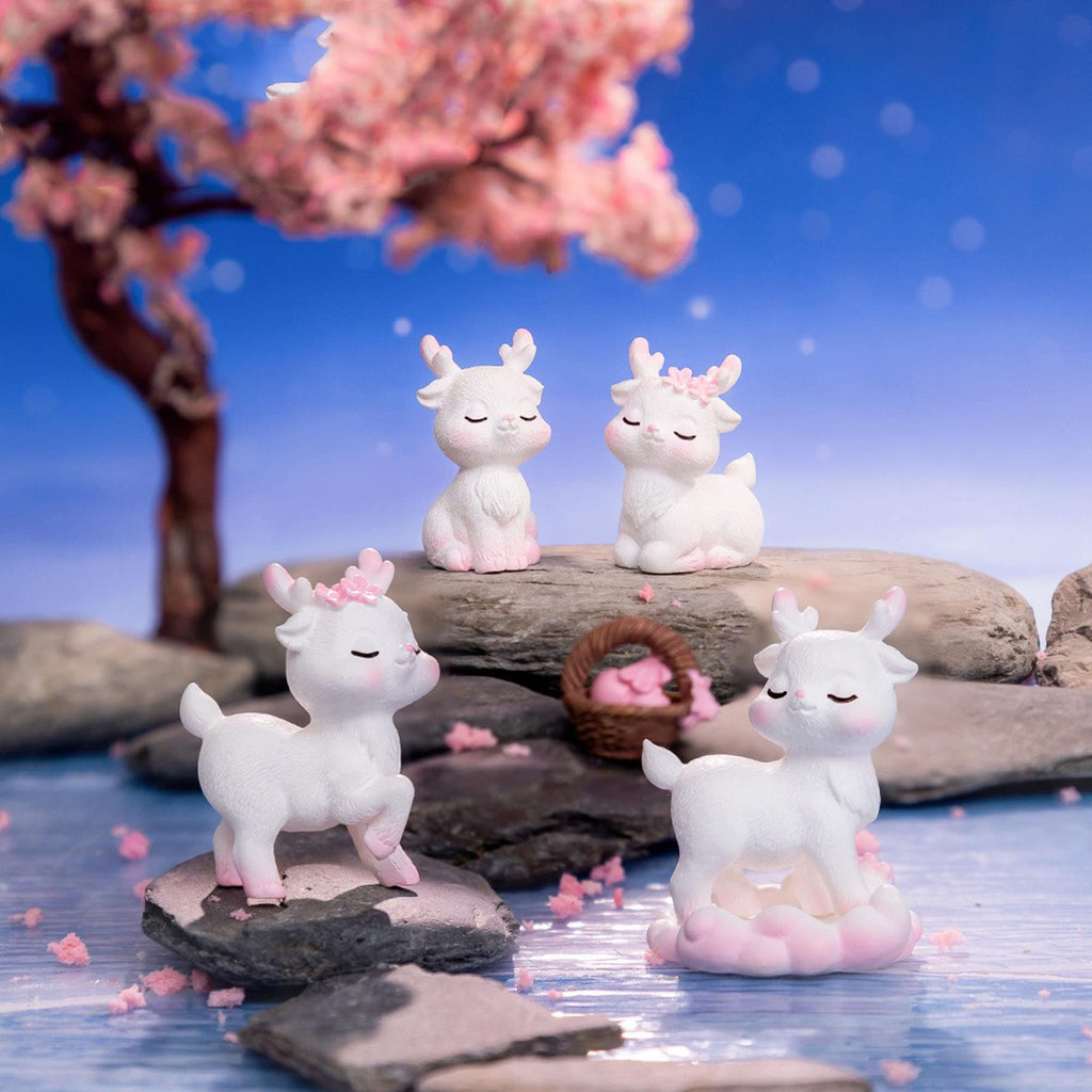 Miniature Deer Figurines for Fairy Gardens and Woodland Scenes
