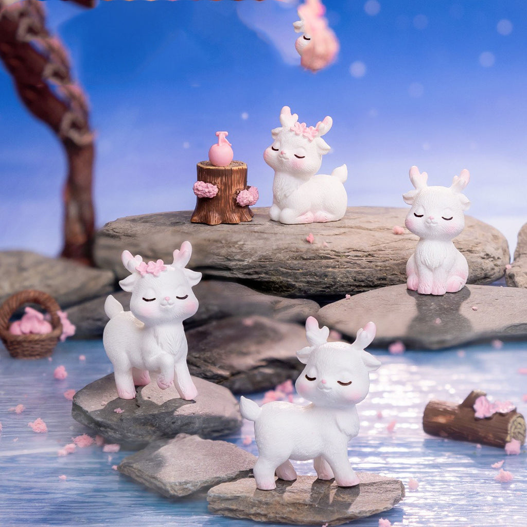 Miniature Deer Figurines for Fairy Gardens and Woodland Scenes