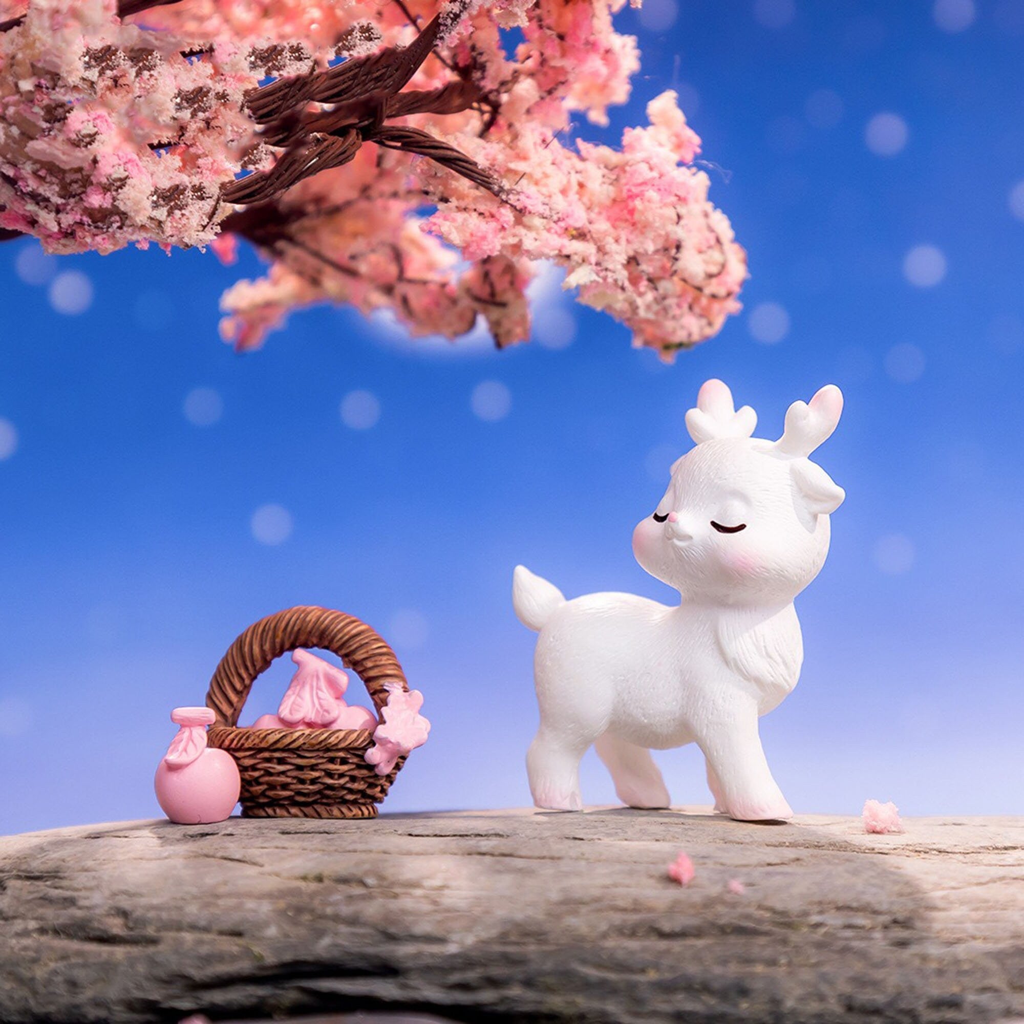 Miniature Deer Figurines for Fairy Gardens and Woodland Scenes