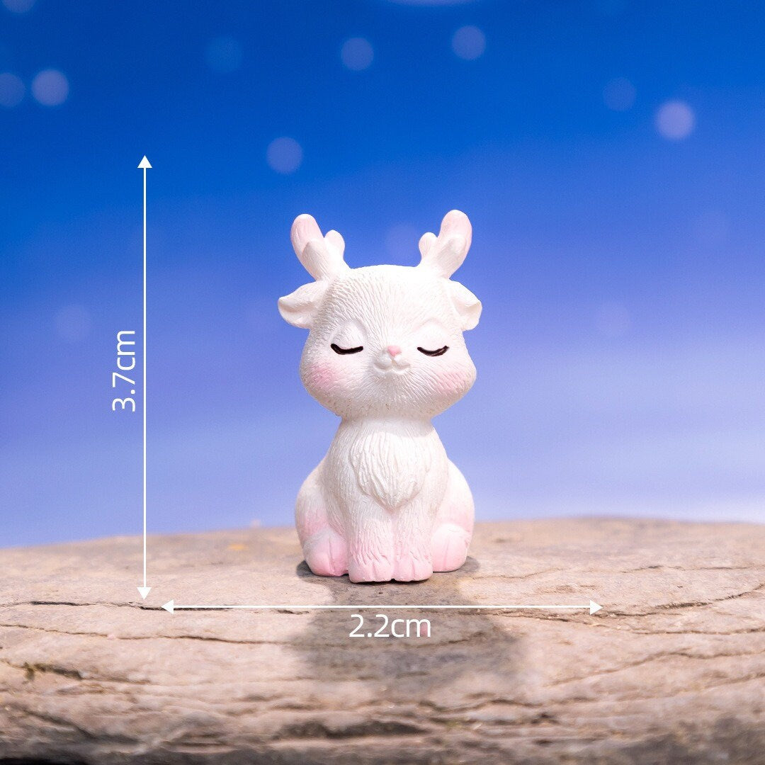 Miniature Deer Figurines for Fairy Gardens and Woodland Scenes