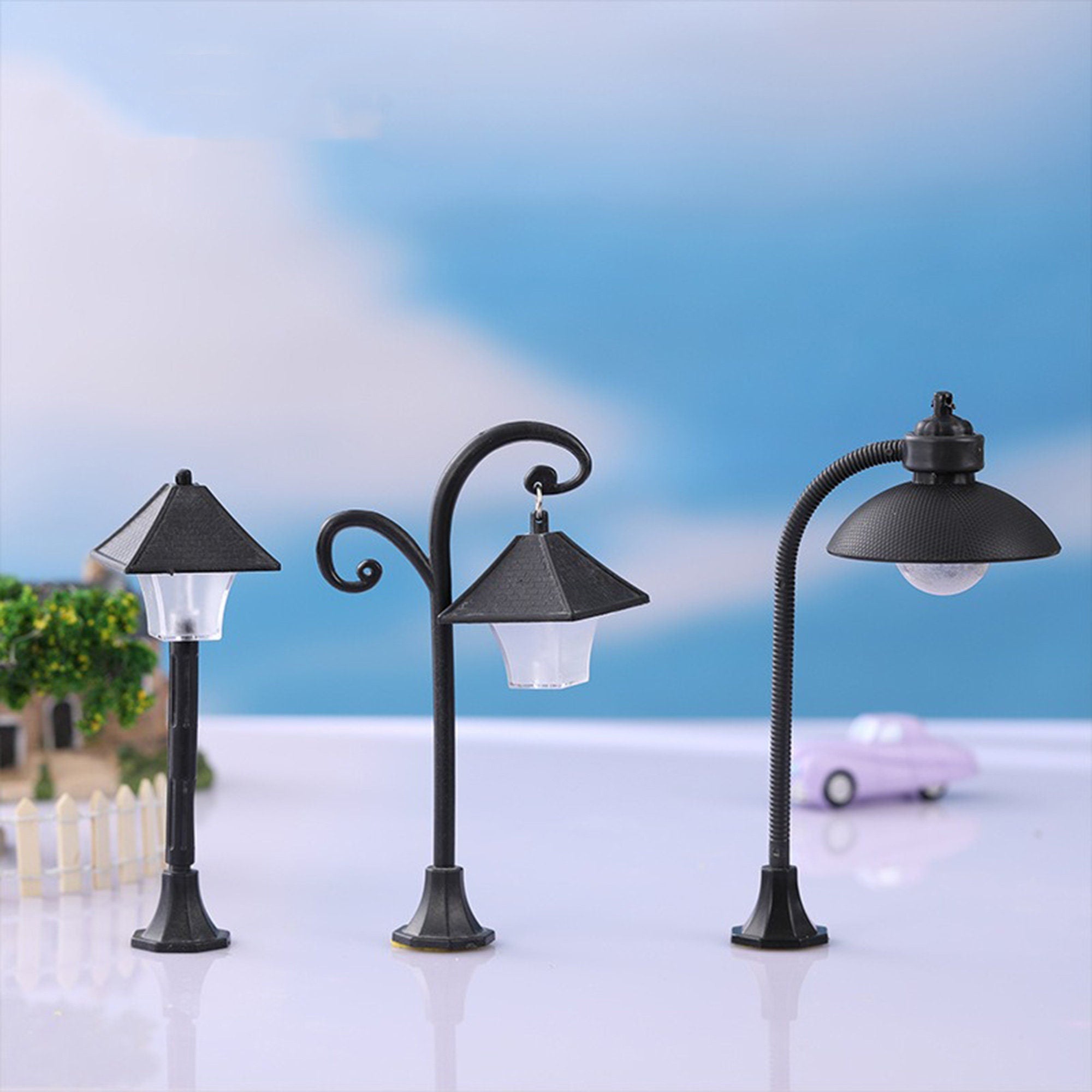 Miniature Street Lights for Fairy Gardens and Model Scenes