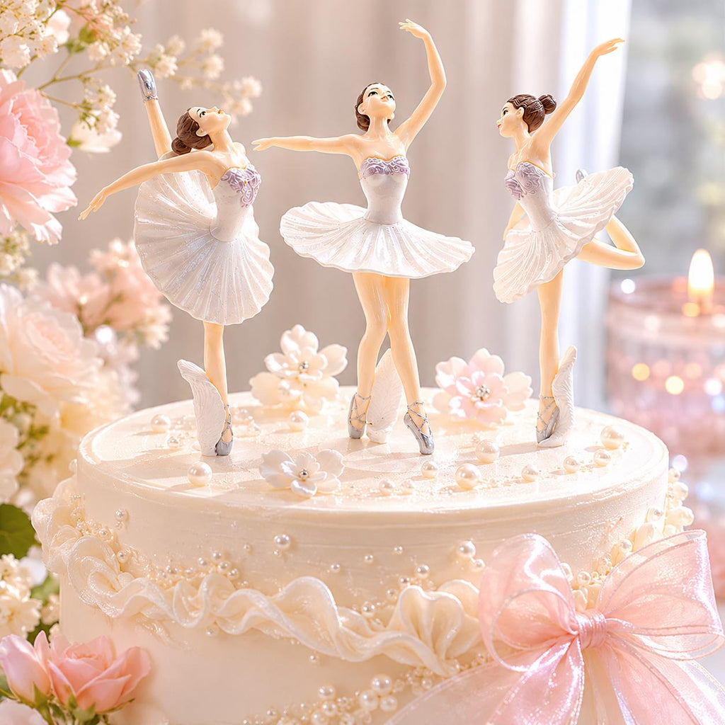 Mini Ballerina Figurine Set, Fairy Garden Decor, DIY Craft Accessories, Dollhouse Flower Pot Figures