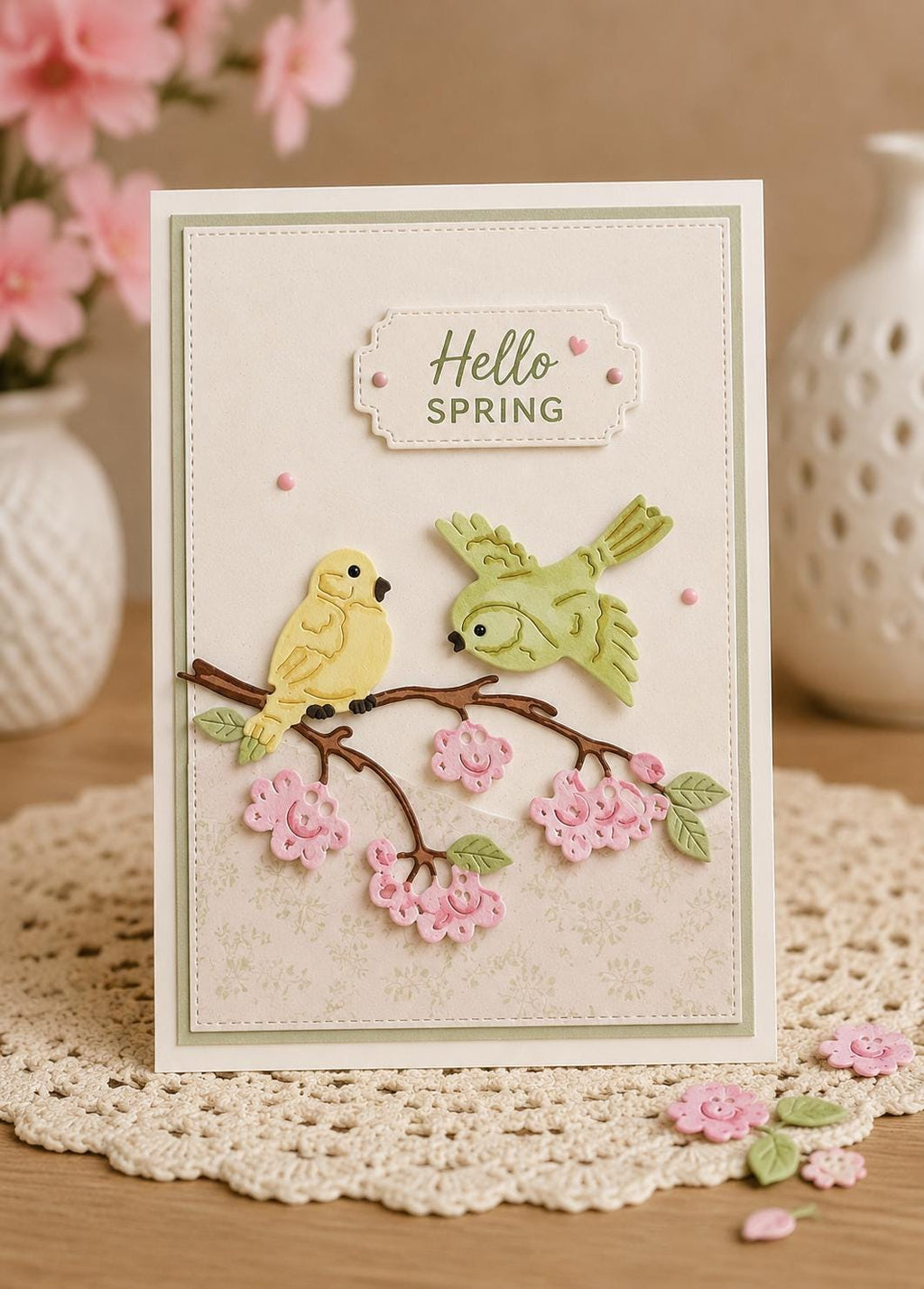 Birds Tree Branch Metal Die Cut for Scrapbooking, Card Making, Stencil Template