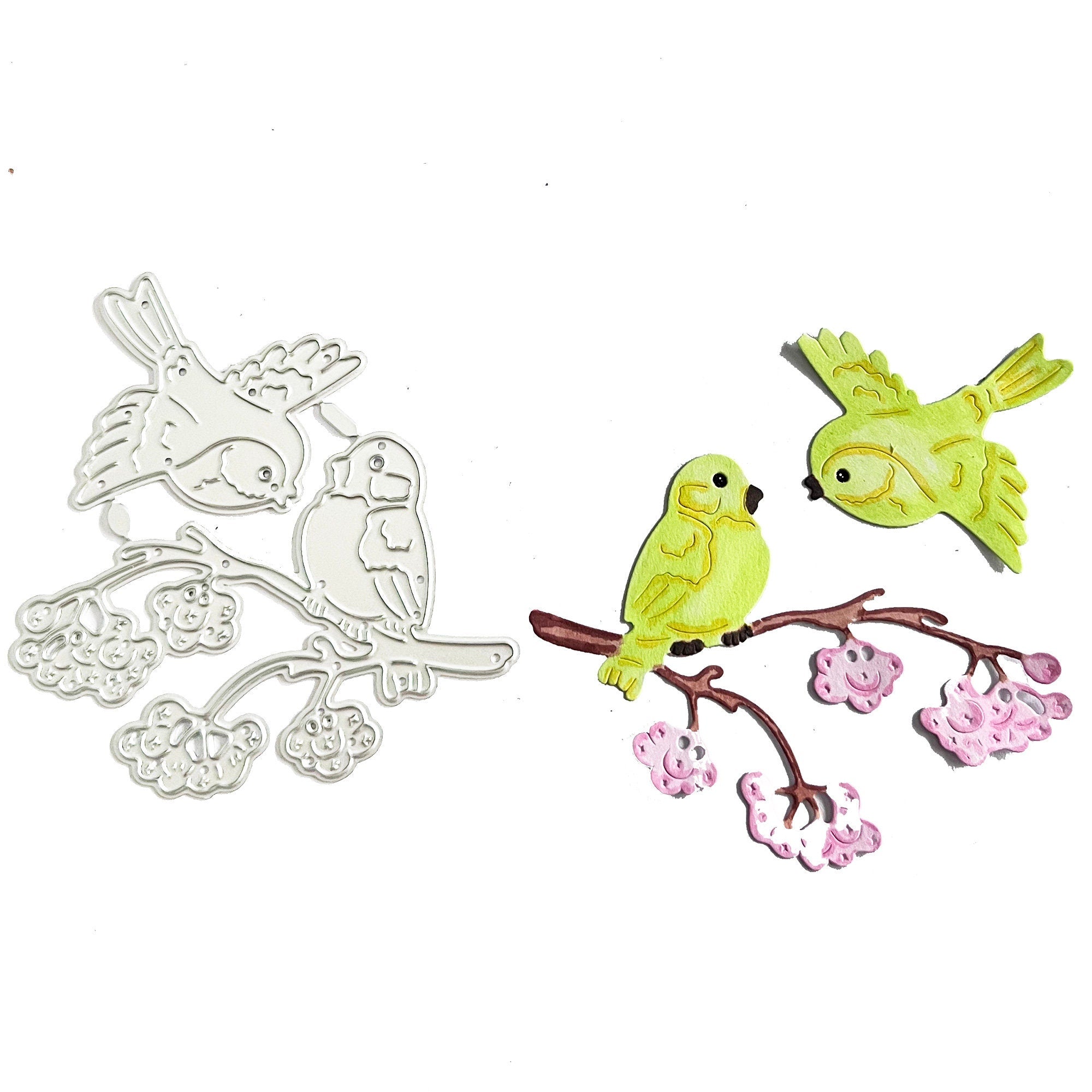 Birds Tree Branch Metal Die Cut for Scrapbooking, Card Making, Stencil Template