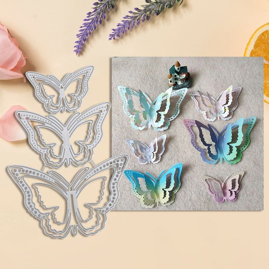 3D Butterfly Metal Die Cut Set, DIY Scrapbooking Stencil