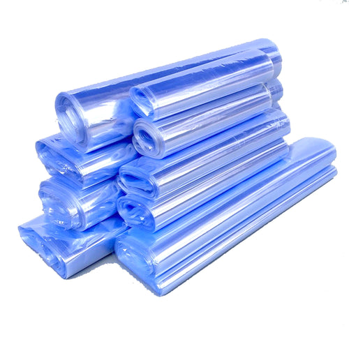 100 PVC Shrink Wrap Bags, Clear Heat Seal Bags for Small Packaging