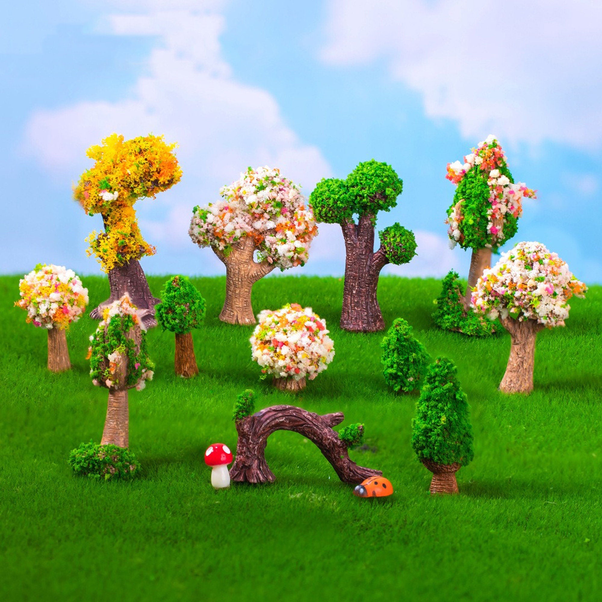 Miniature Artificial Trees for Fairy Gardens and Model Scenes