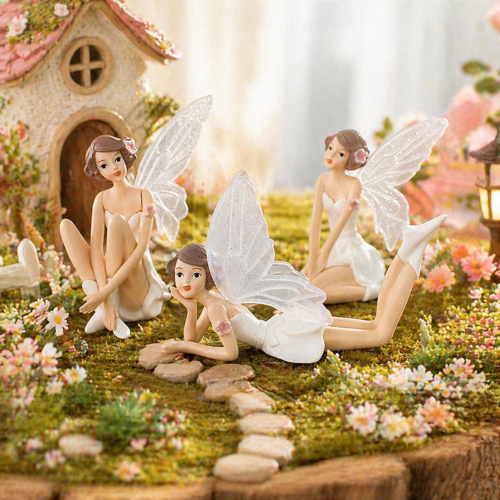 Miniature Fairy Figurine Set, DIY Craft, Garden Decor