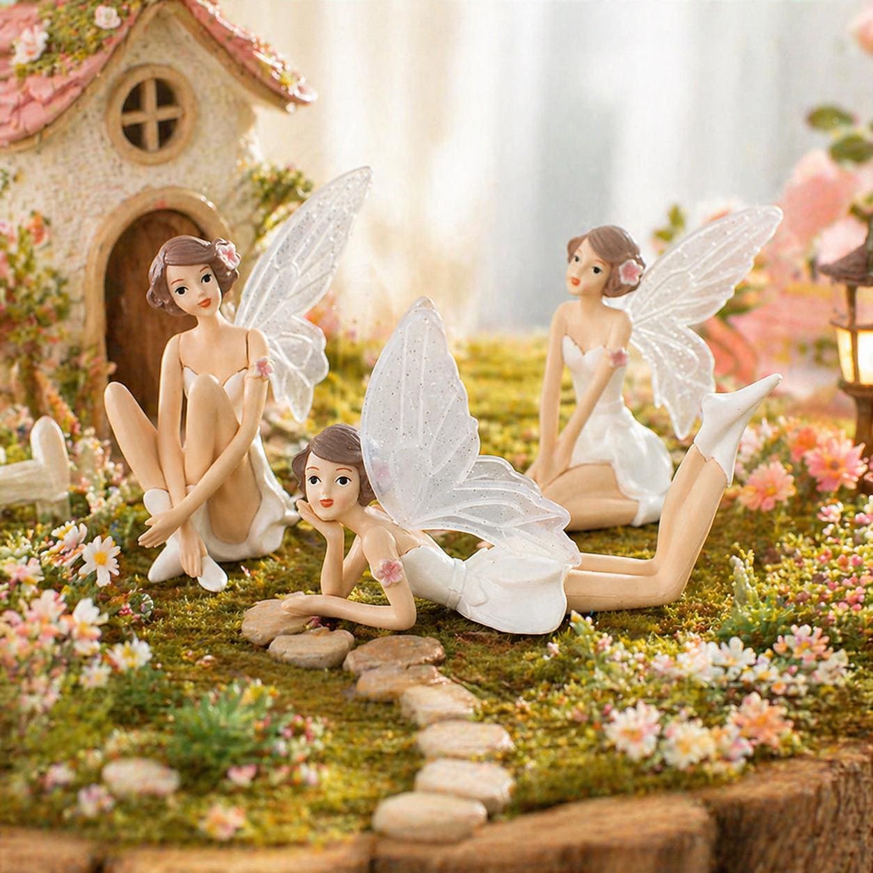 Miniature Fairy Figurine Set, DIY Craft, Garden Decor