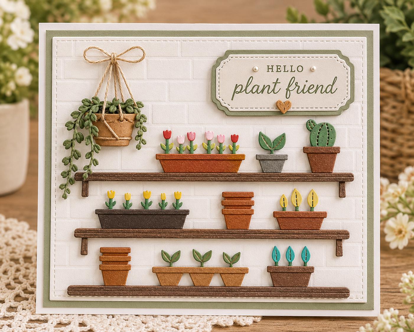 Potted Plants Metal Die Cut for DIY Crafts